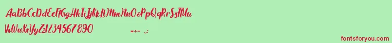 Chocolate Flavor Font – Red Fonts on Green Background