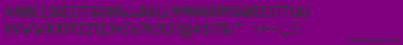フォントchocolate hippo – 紫の背景に黒い文字