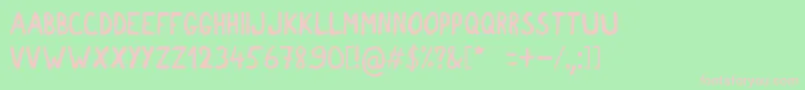 chocolate hippo Font – Pink Fonts on Green Background