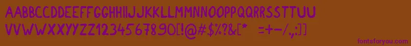 Шрифт chocolate hippo – фиолетовые шрифты на коричневом фоне