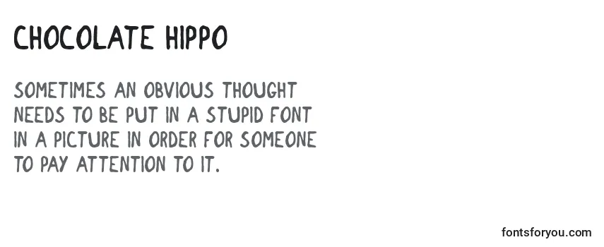Шрифт Chocolate hippo