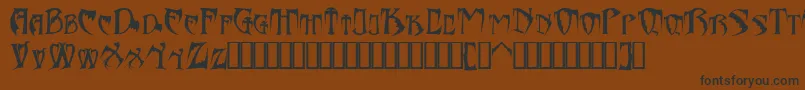 Czcionka Bats26dragonsAbaddon – czarne czcionki na brązowym tle