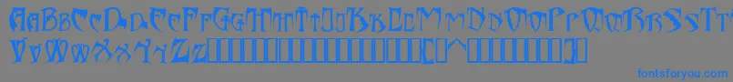Bats26dragonsAbaddon Font – Blue Fonts on Gray Background