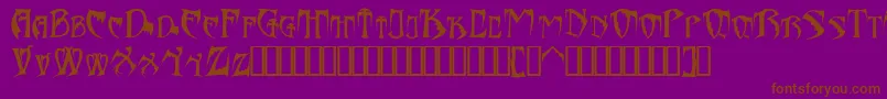 Bats26dragonsAbaddon Font – Brown Fonts on Purple Background