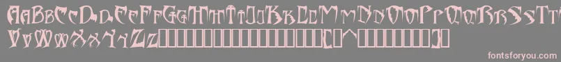 Bats26dragonsAbaddon Font – Pink Fonts on Gray Background
