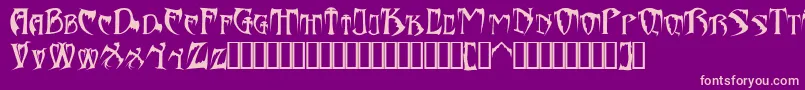 Bats26dragonsAbaddon Font – Pink Fonts on Purple Background