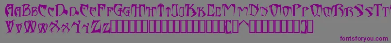 Bats26dragonsAbaddon Font – Purple Fonts on Gray Background
