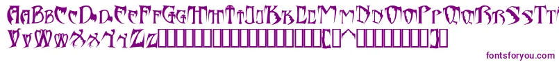 Bats26dragonsAbaddon Font – Purple Fonts on White Background