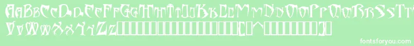 Bats26dragonsAbaddon Font – White Fonts on Green Background