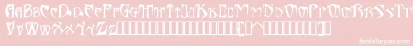 Bats26dragonsAbaddon Font – White Fonts on Pink Background