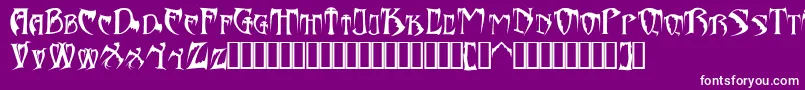 Bats26dragonsAbaddon Font – White Fonts on Purple Background