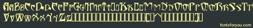 Bats26dragonsAbaddon Font – Yellow Fonts on Black Background