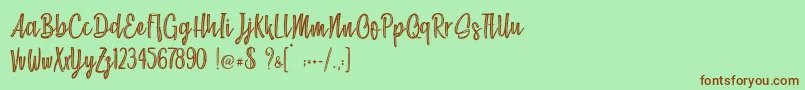 Chocolate Kids   Personal Use Font – Brown Fonts on Green Background