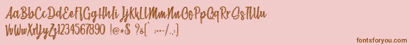 Chocolate Kids   Personal Use Font – Brown Fonts on Pink Background