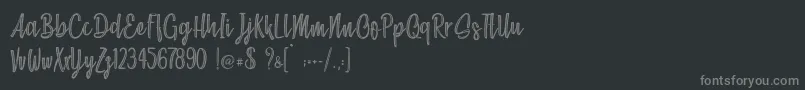 Chocolate Kids   Personal Use Font – Gray Fonts on Black Background