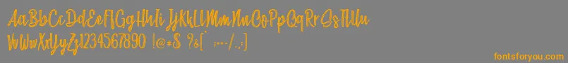 Chocolate Kids   Personal Use Font – Orange Fonts on Gray Background
