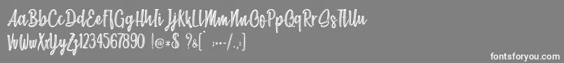 Chocolate Kids   Personal Use Font – White Fonts on Gray Background