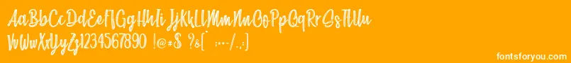 Chocolate Kids   Personal Use Font – White Fonts on Orange Background