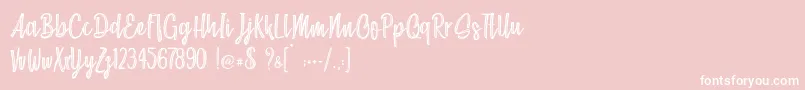 Chocolate Kids   Personal Use Font – White Fonts on Pink Background