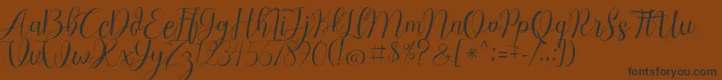 Chocolate Milky Free Personal Font – Black Fonts on Brown Background