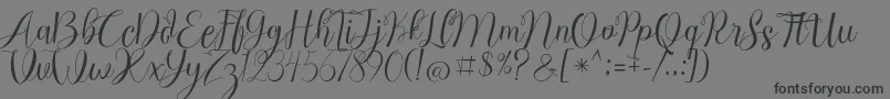 Chocolate Milky Free Personal-Schriftart – Schwarze Schriften auf grauem Hintergrund