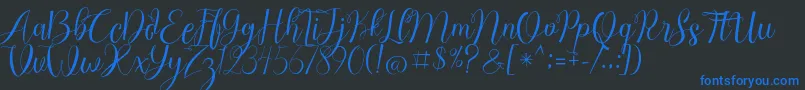 Chocolate Milky Free Personal Font – Blue Fonts on Black Background