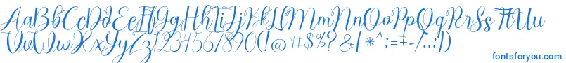 Chocolate Milky Free Personal Font – Blue Fonts on White Background