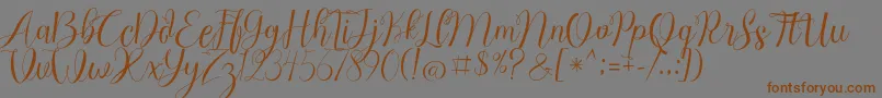 Chocolate Milky Free Personal Font – Brown Fonts on Gray Background