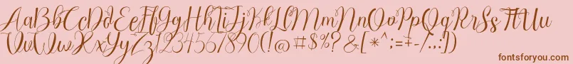 Chocolate Milky Free Personal Font – Brown Fonts on Pink Background