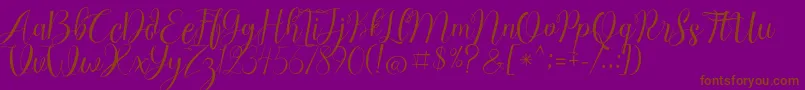 Chocolate Milky Free Personal Font – Brown Fonts on Purple Background