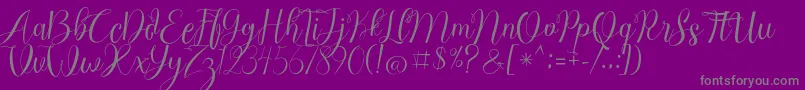 Chocolate Milky Free Personal Font – Gray Fonts on Purple Background