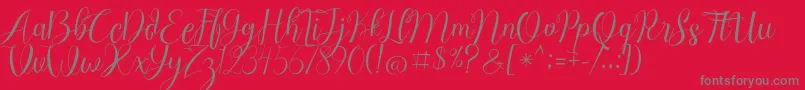 Chocolate Milky Free Personal Font – Gray Fonts on Red Background
