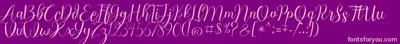 Chocolate Milky Free Personal Font – Pink Fonts on Purple Background