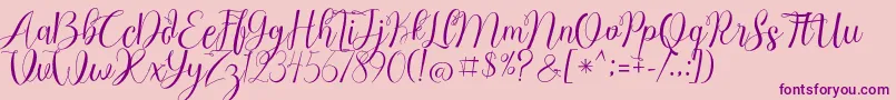 Chocolate Milky Free Personal Font – Purple Fonts on Pink Background