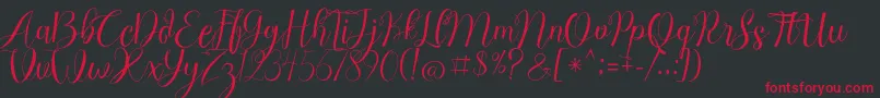 Chocolate Milky Free Personal Font – Red Fonts on Black Background