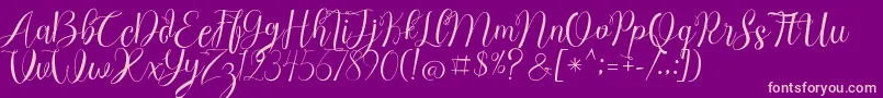 Chocolate Milky Free Personal Font – Pink Fonts on Purple Background