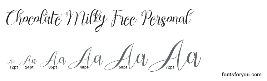 Chocolate Milky Free Personal (123362) Font Sizes
