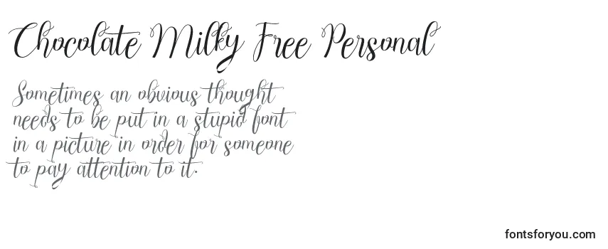 Chocolate Milky Free Personal (123362) Font