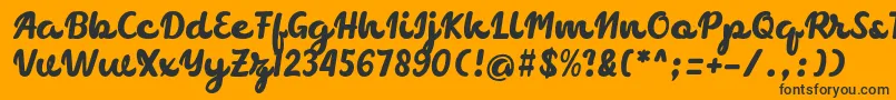 フォントchocolate – 黒い文字のオレンジの背景