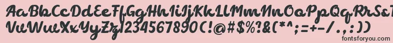 フォントchocolate – ピンクの背景に黒い文字