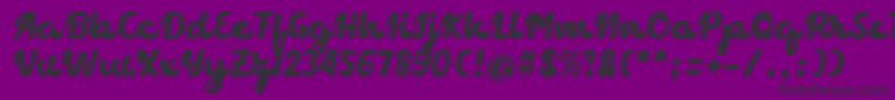 chocolate-Schriftart – Schwarze Schriften auf violettem Hintergrund