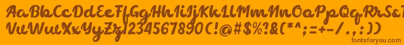 chocolate Font – Brown Fonts on Orange Background