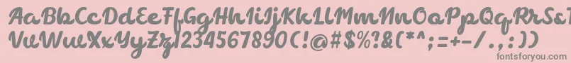 フォントchocolate – ピンクの背景に灰色の文字