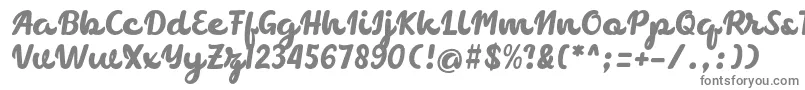 フォントchocolate – 白い背景に灰色の文字