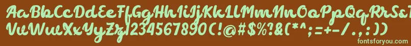 chocolate Font – Green Fonts on Brown Background