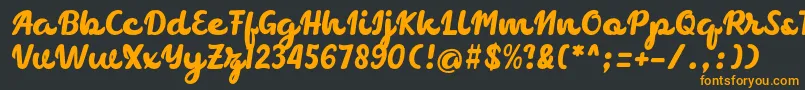 chocolate Font – Orange Fonts on Black Background