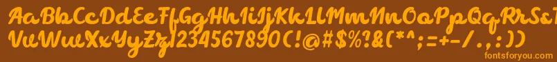chocolate Font – Orange Fonts on Brown Background