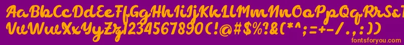 chocolate Font – Orange Fonts on Purple Background