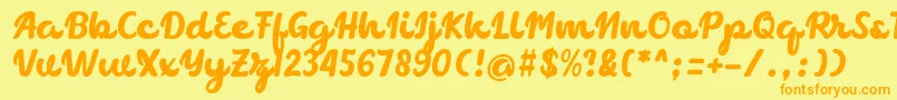 chocolate Font – Orange Fonts on Yellow Background