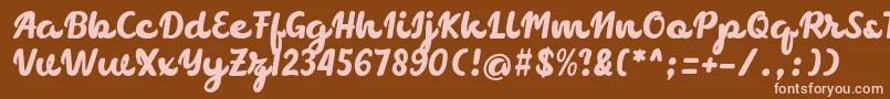 chocolate Font – Pink Fonts on Brown Background